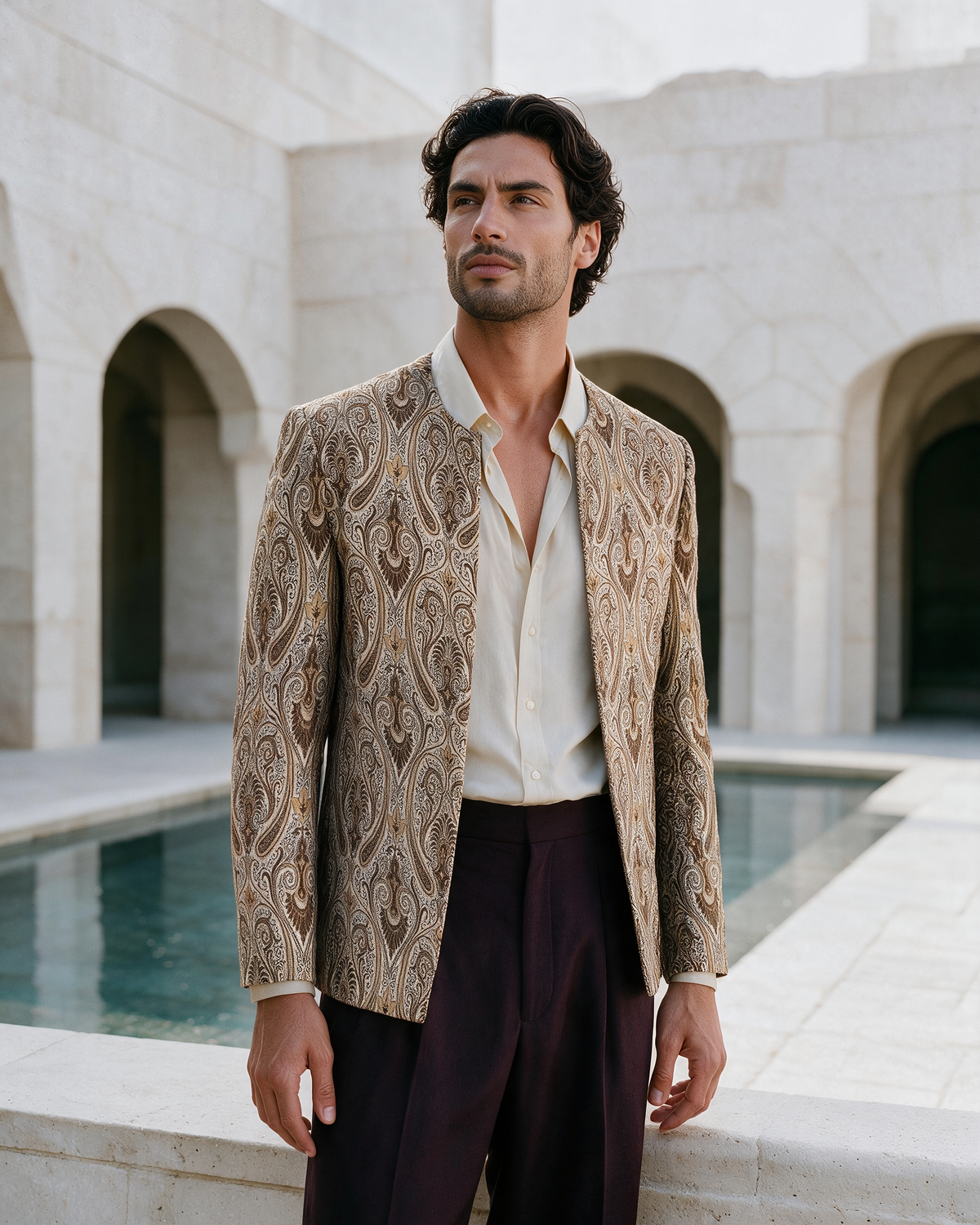 Mashraqi Blazer - Hazel