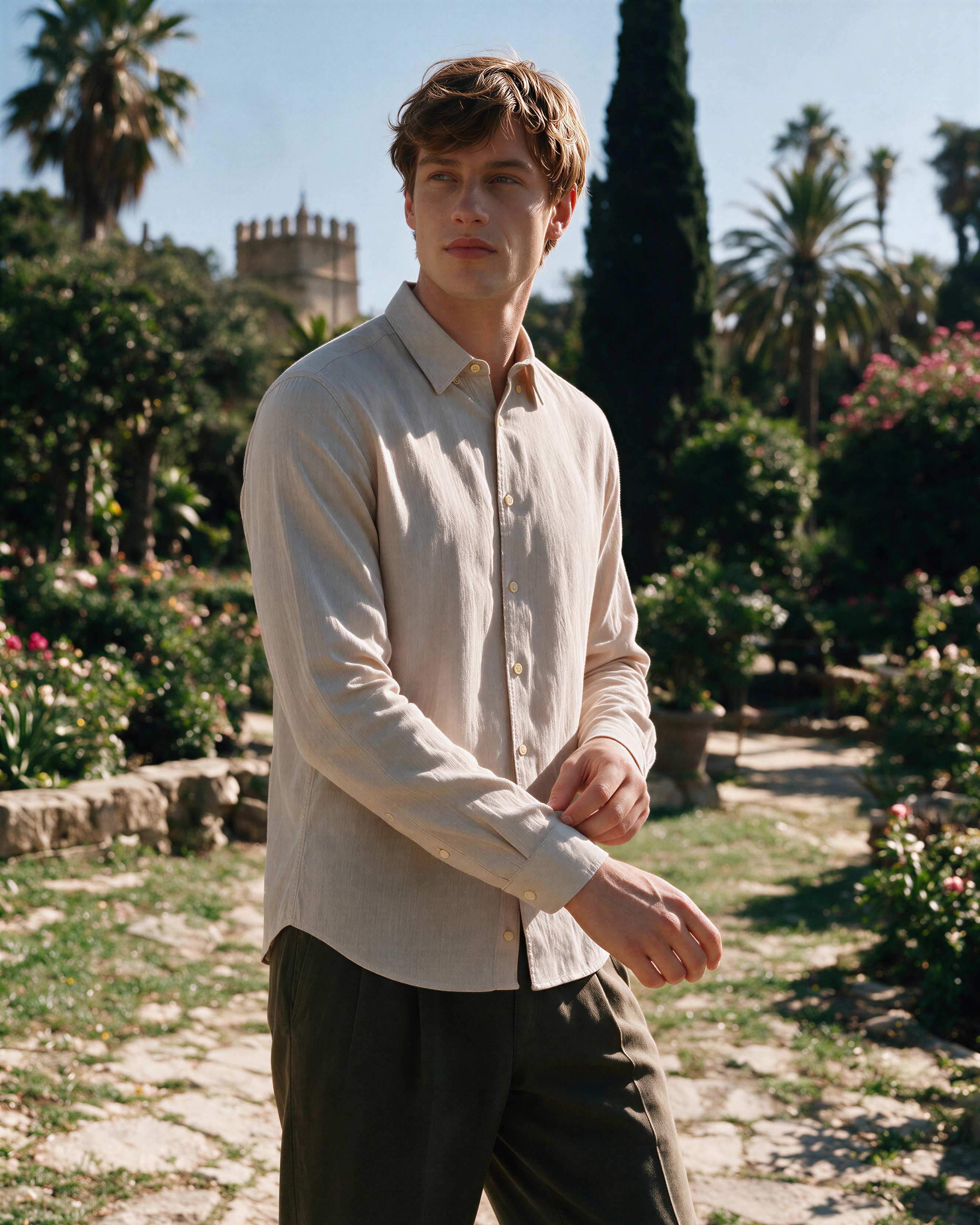 Maksi Linen Shirt - Fawn