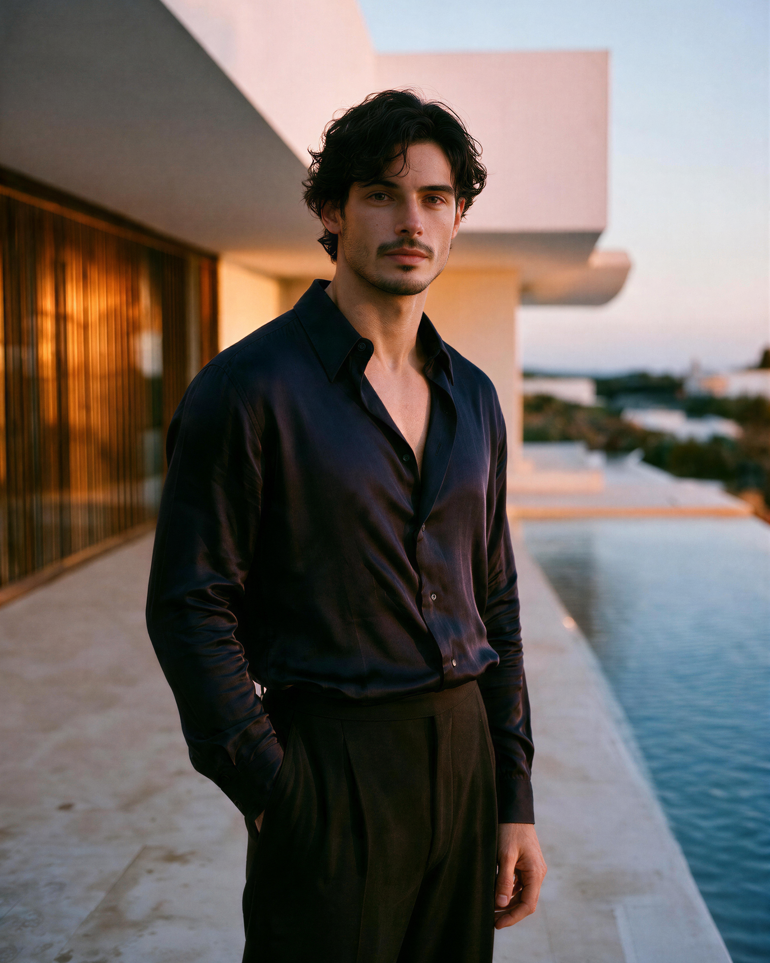Sahar Silk Shirt - Indigo