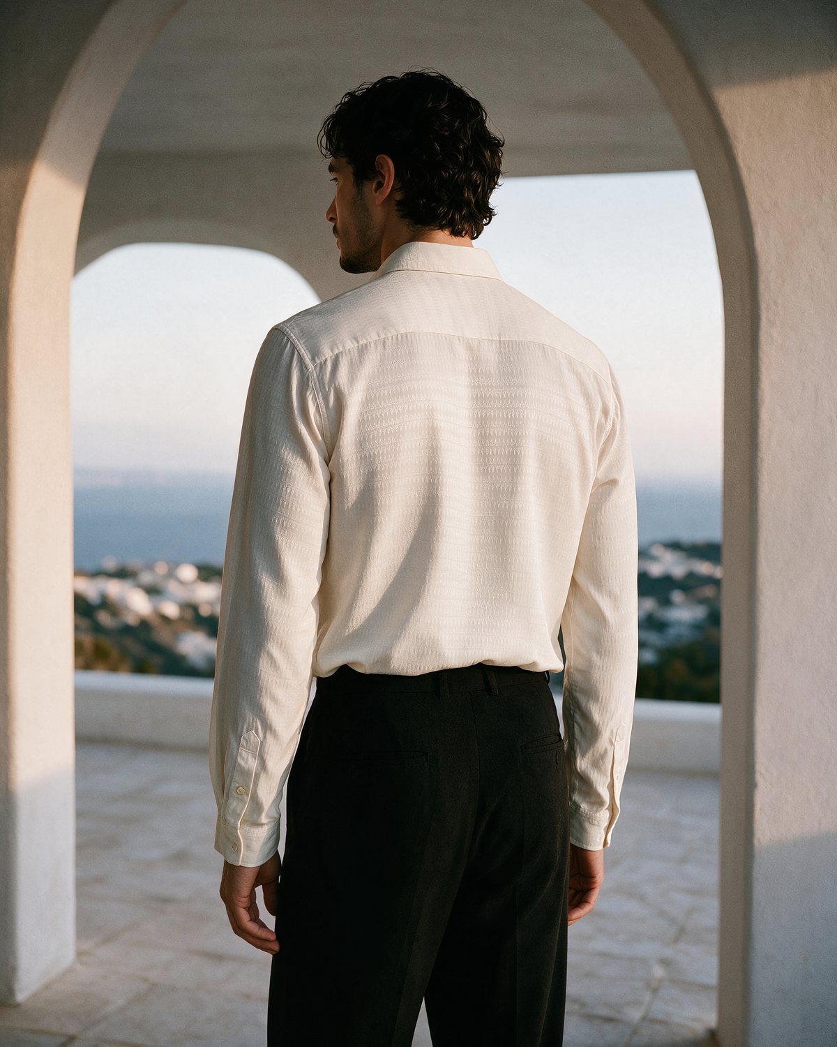 Sukoon Silk Shirt - Pearl
