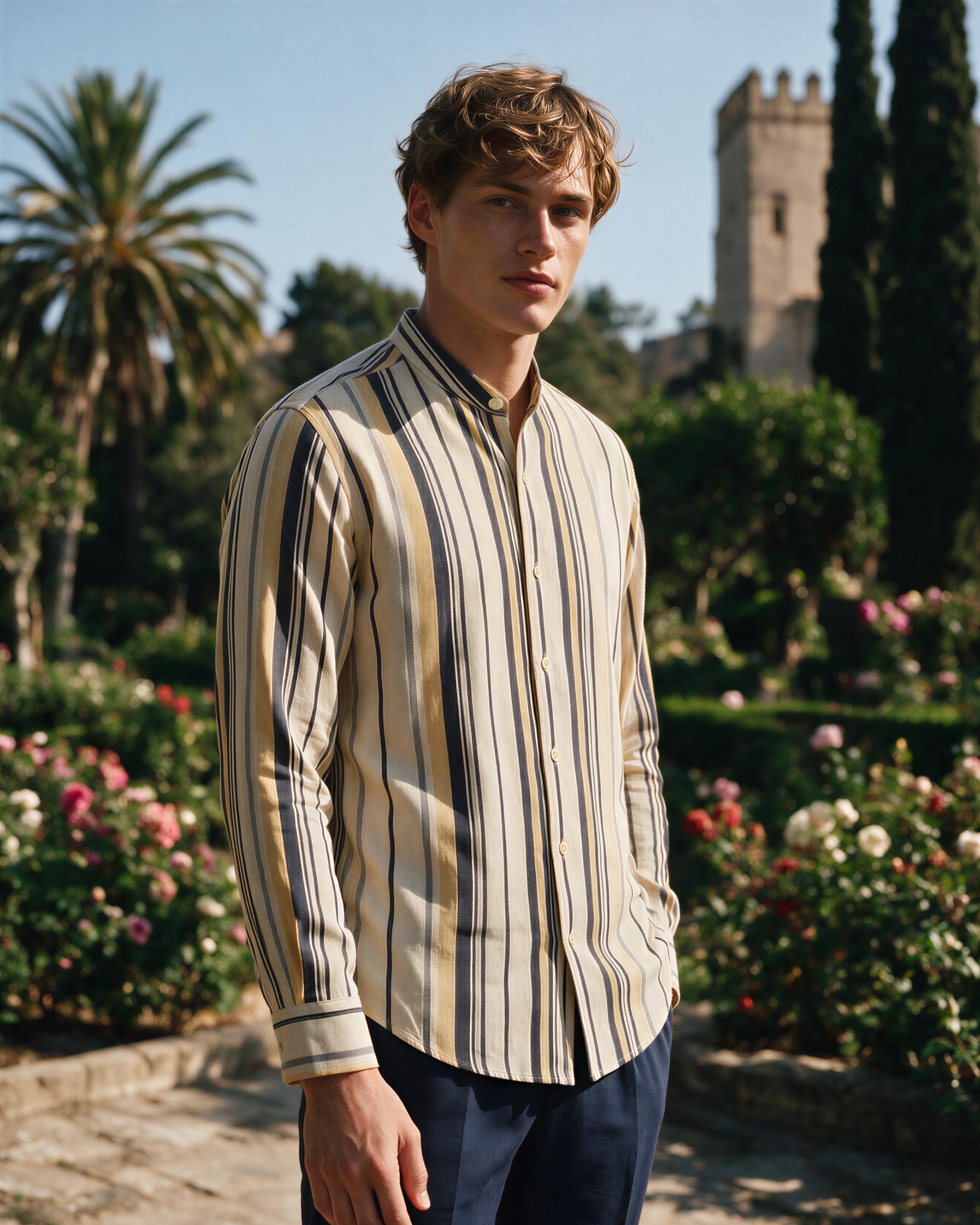 Yaz Kutnu Shirt - Sand