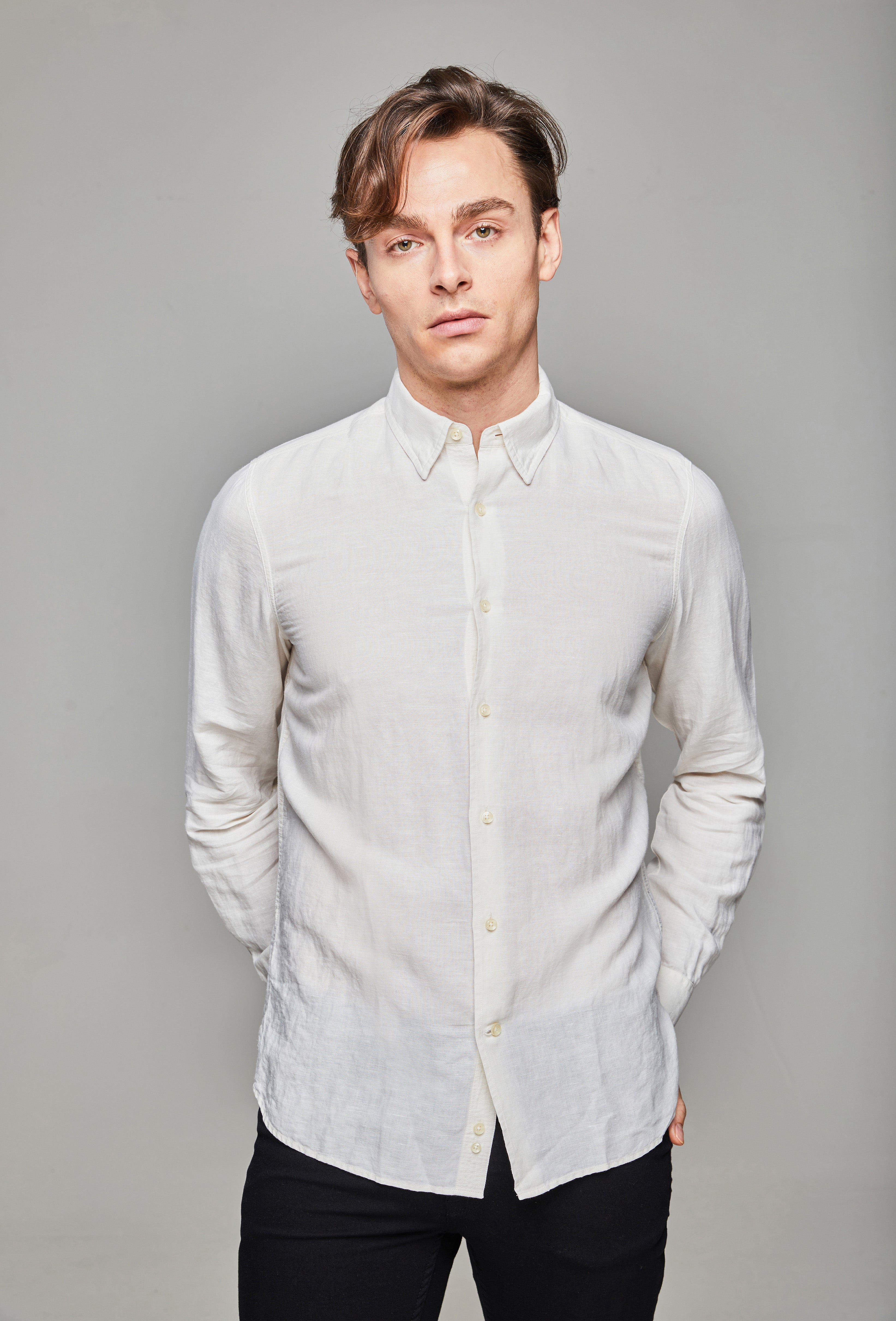 Mens off white outlet linen shirt