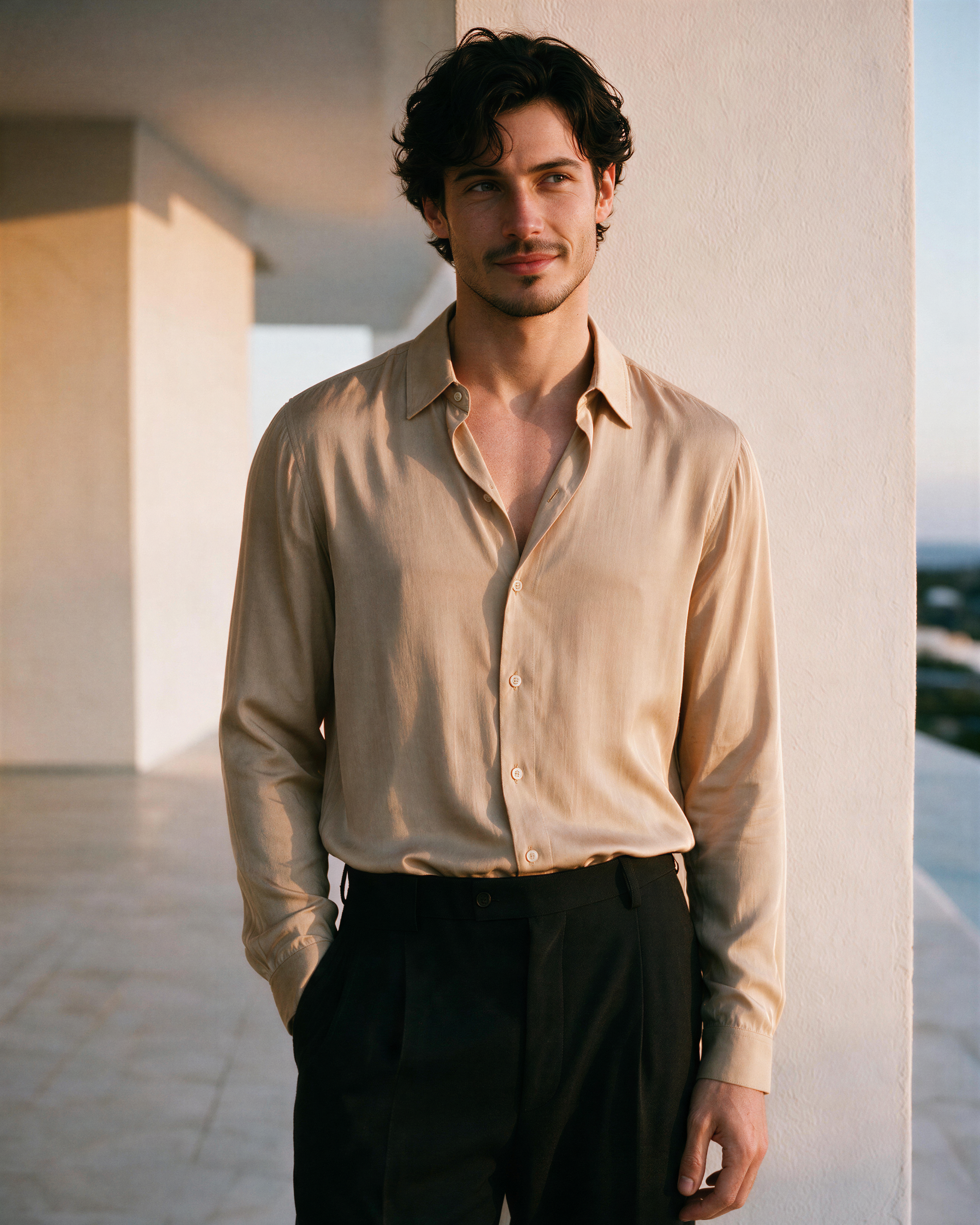 Sahar Silk Shirt - Biscotti