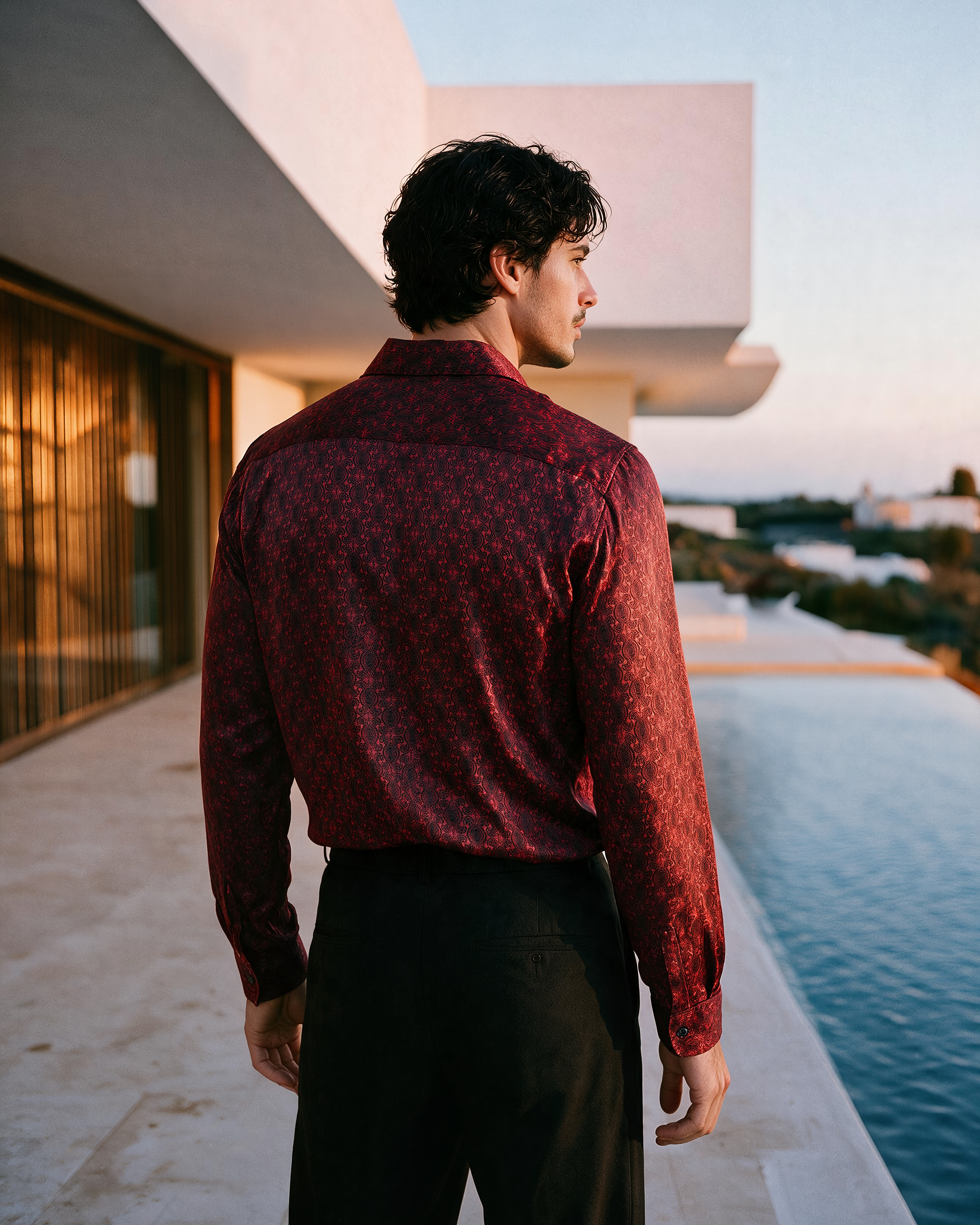 Kanz Silk Shirt - Cayenne