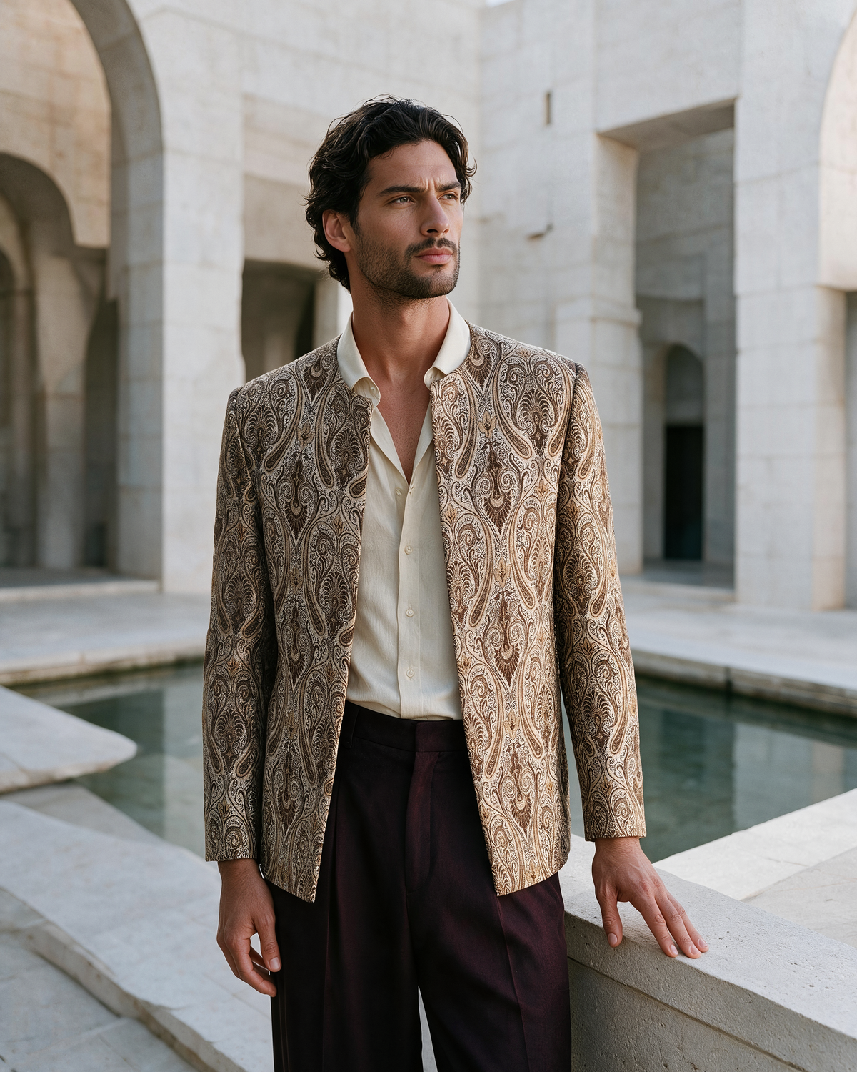 Mashraqi Blazer - Hazel
