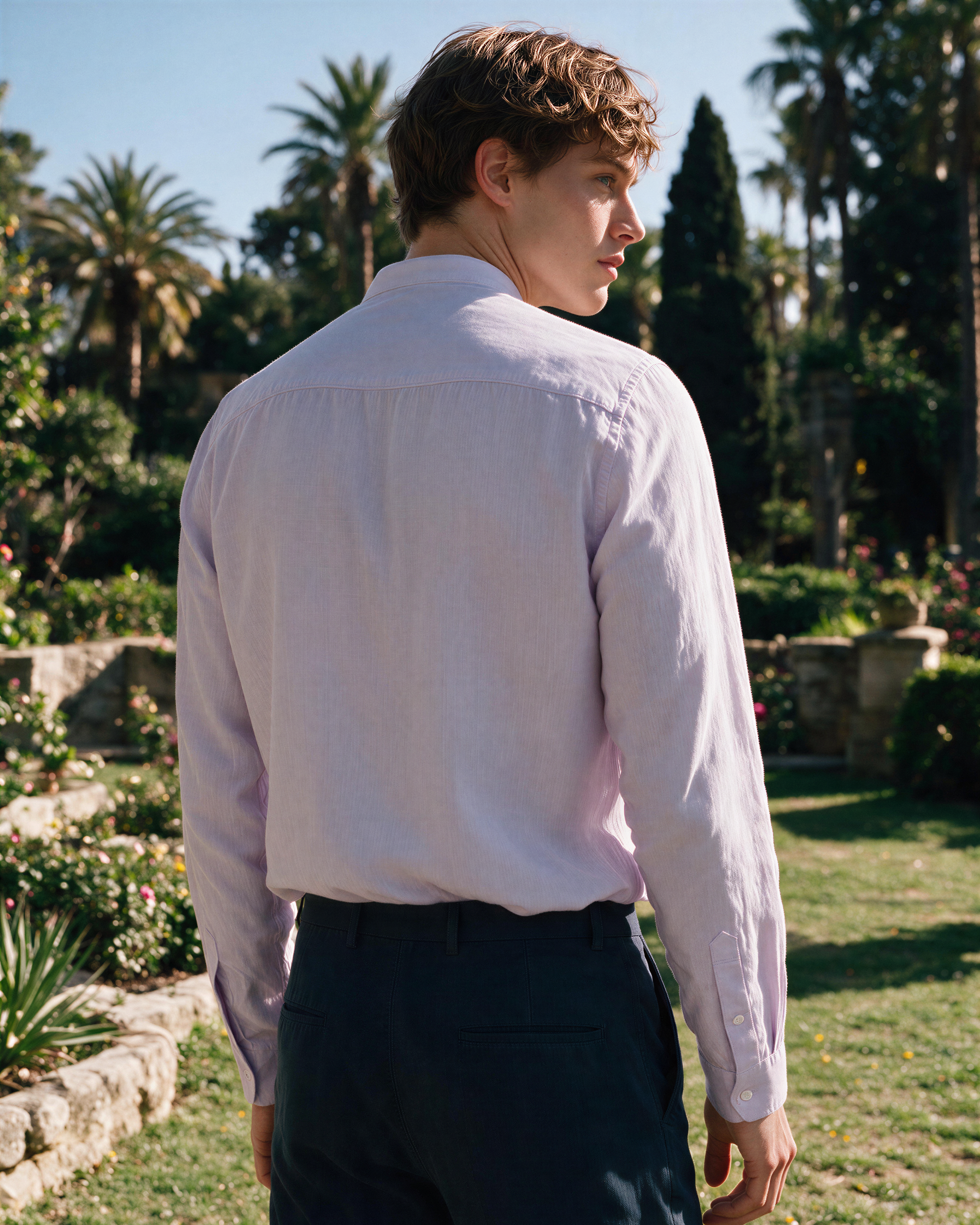 Jidu Linen Shirt - Pink Lavender