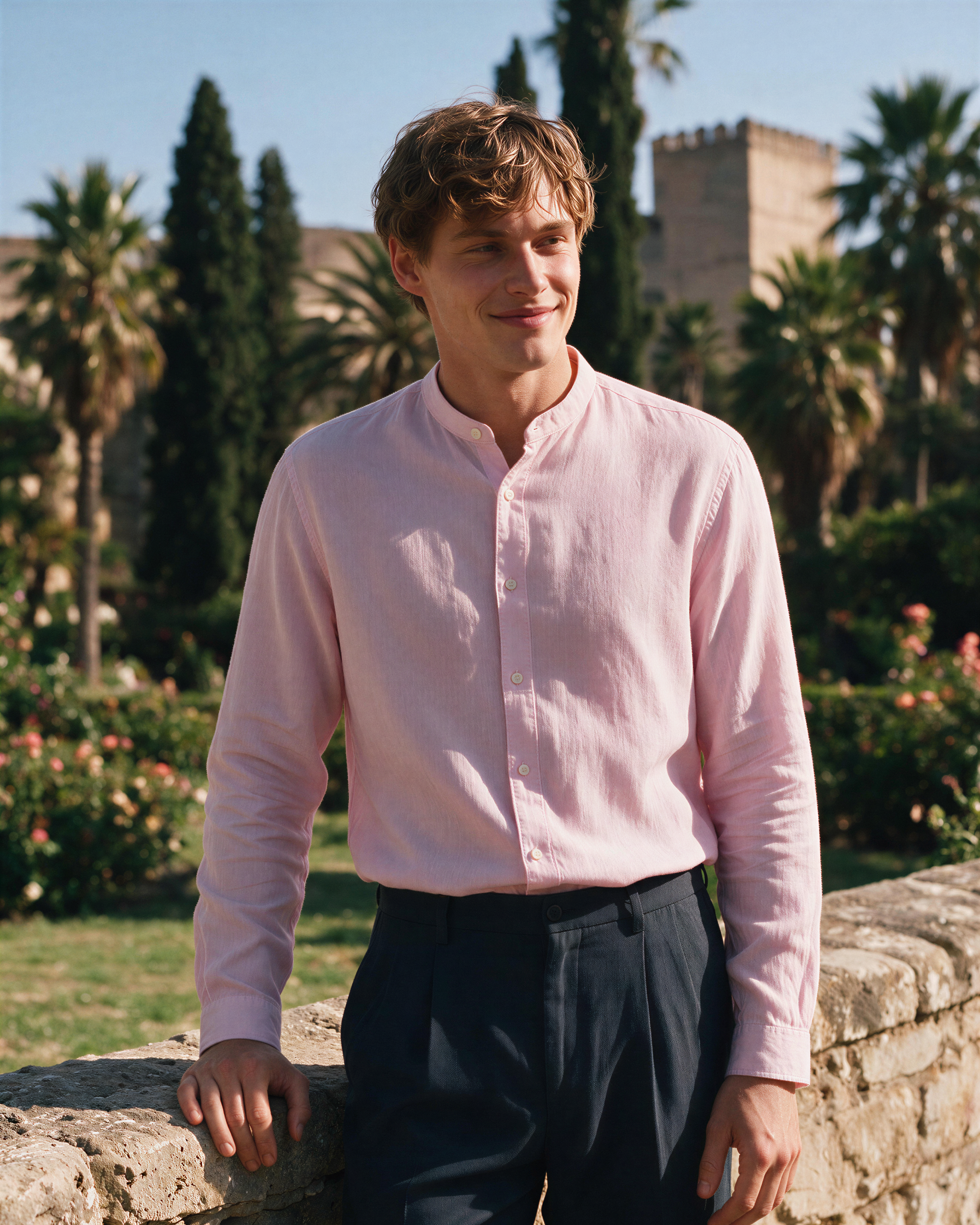Jidu Linen Shirt - Lotus Pink