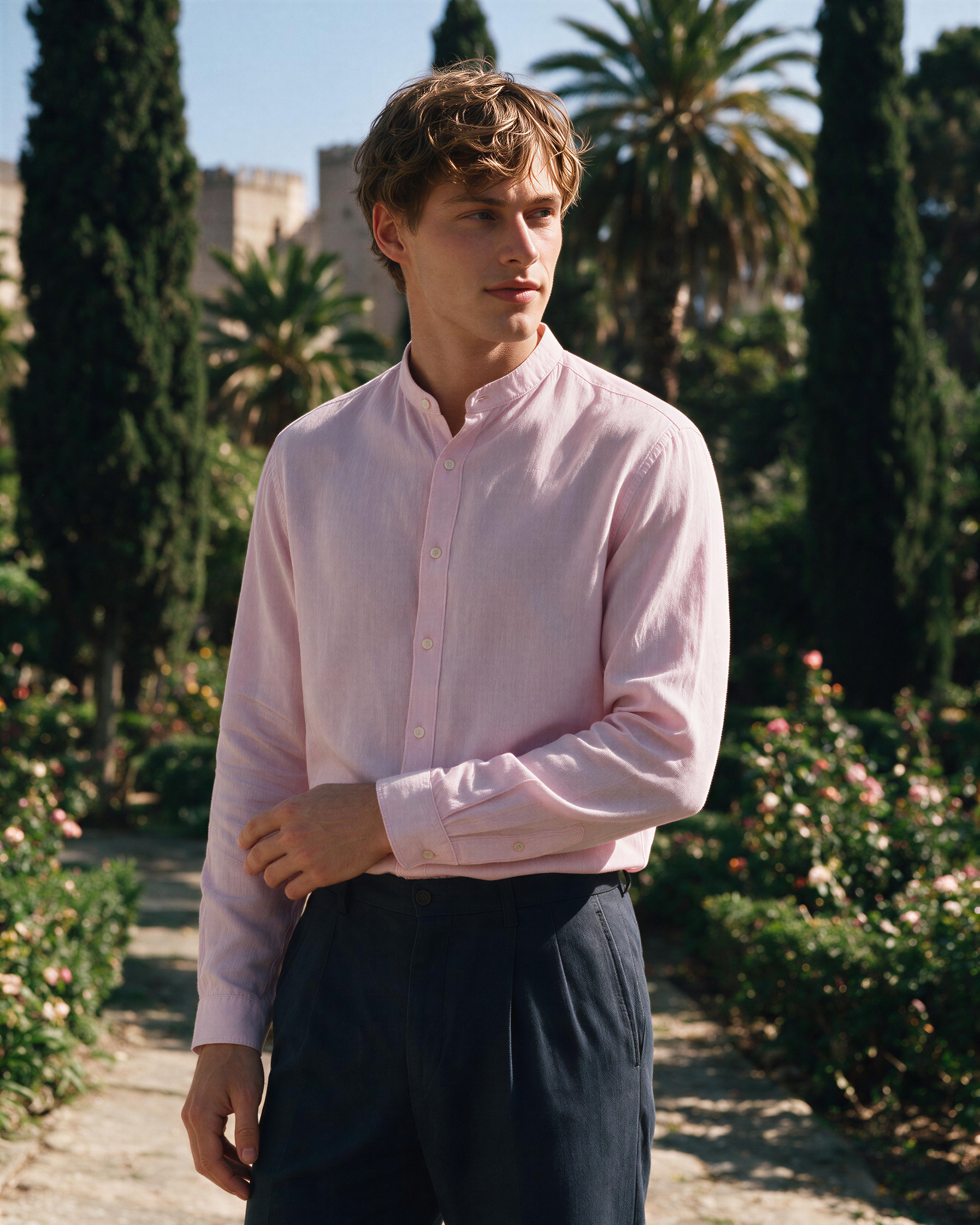 Jidu Linen Shirt - Lotus Pink