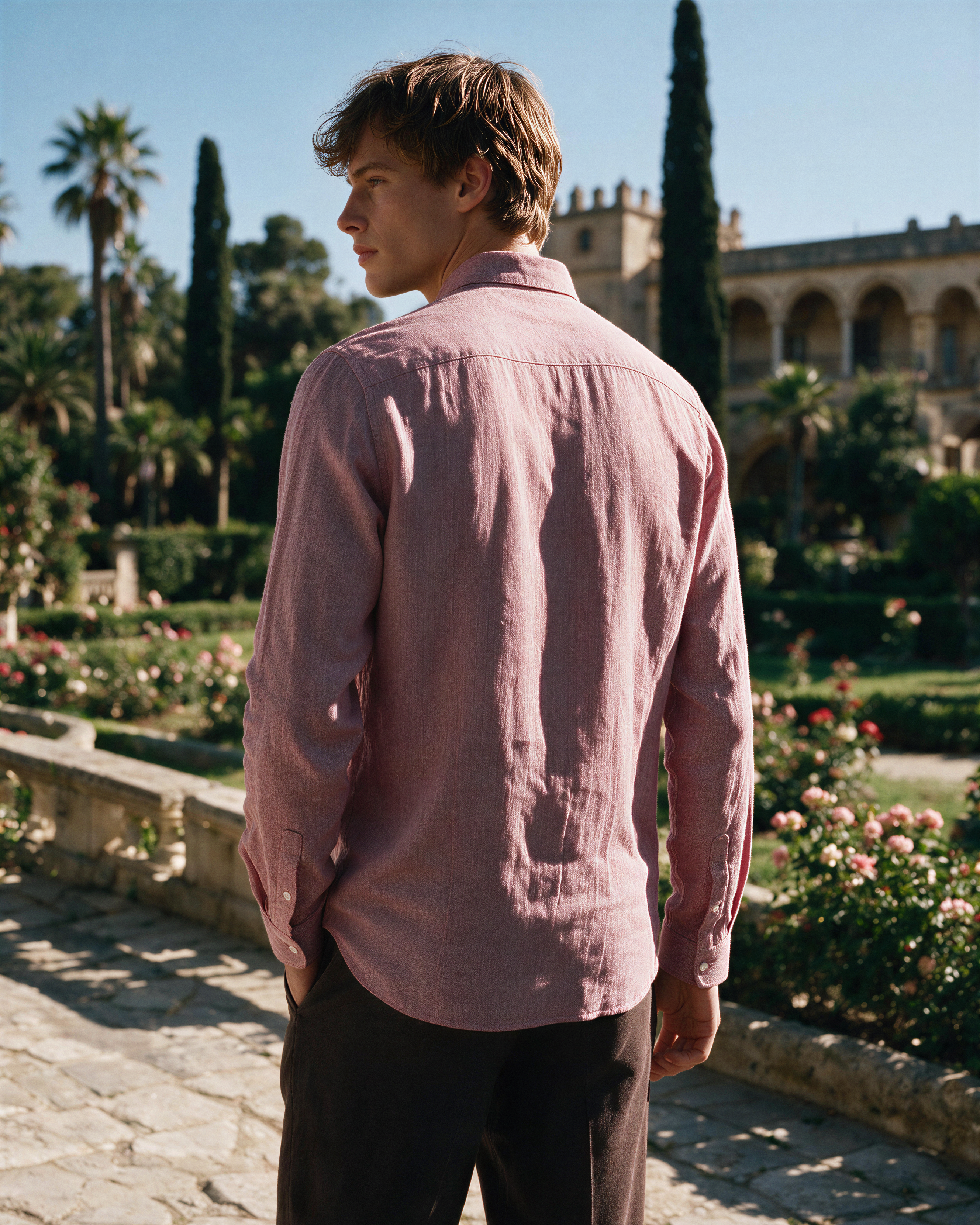 Maksi Linen Shirt - Carmine
