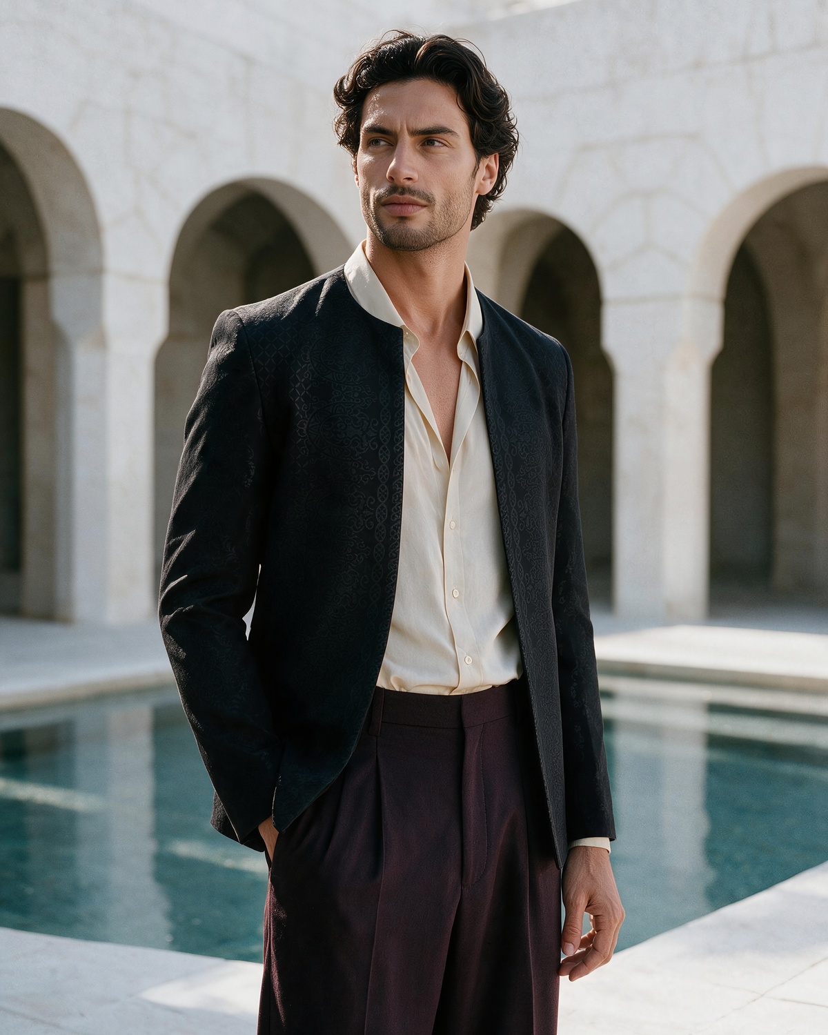 Mashraqi Blazer - Onyx