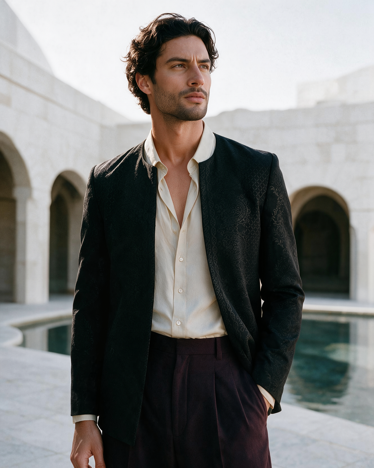 Mashraqi Blazer - Onyx