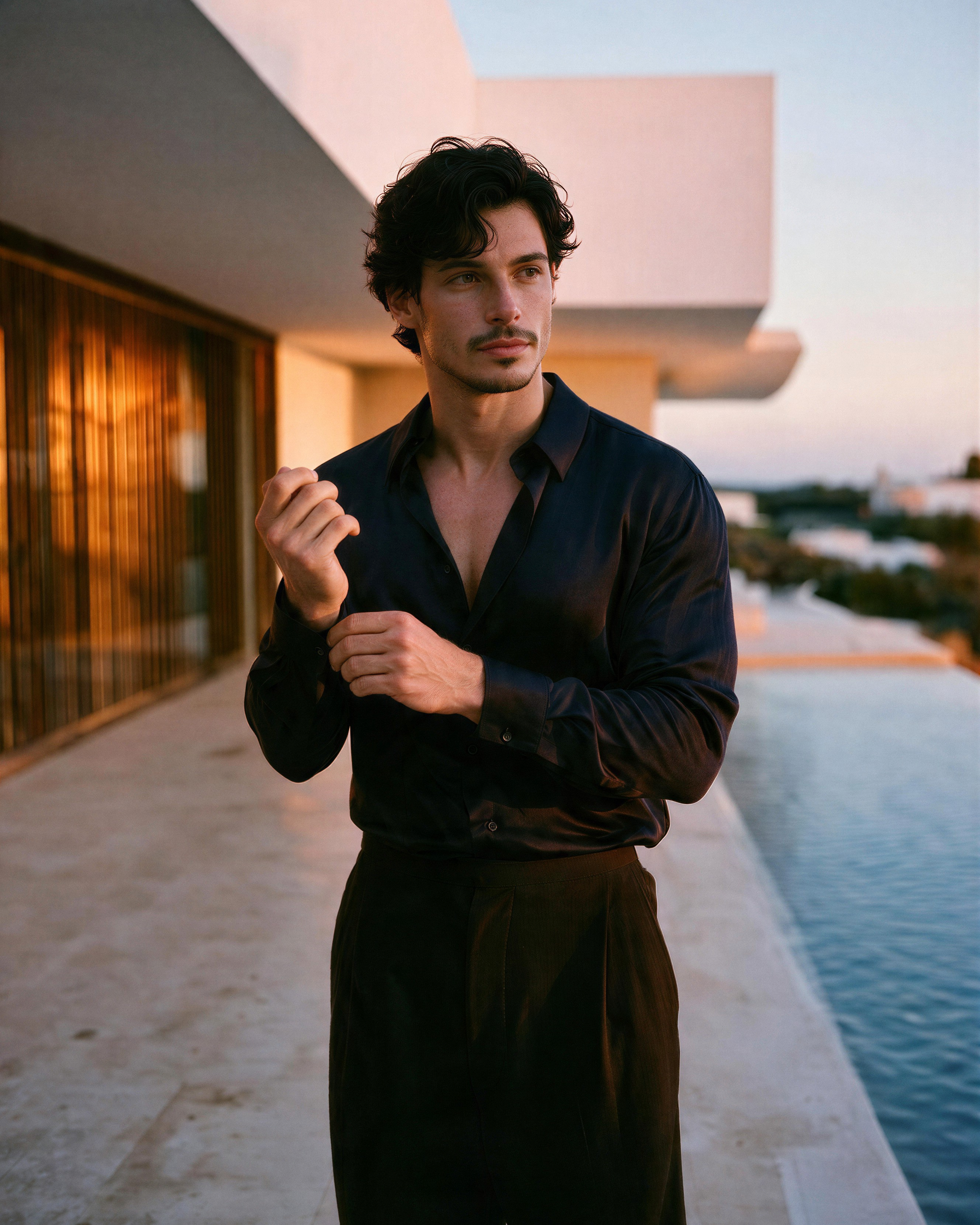 Sahar Silk Shirt - Indigo