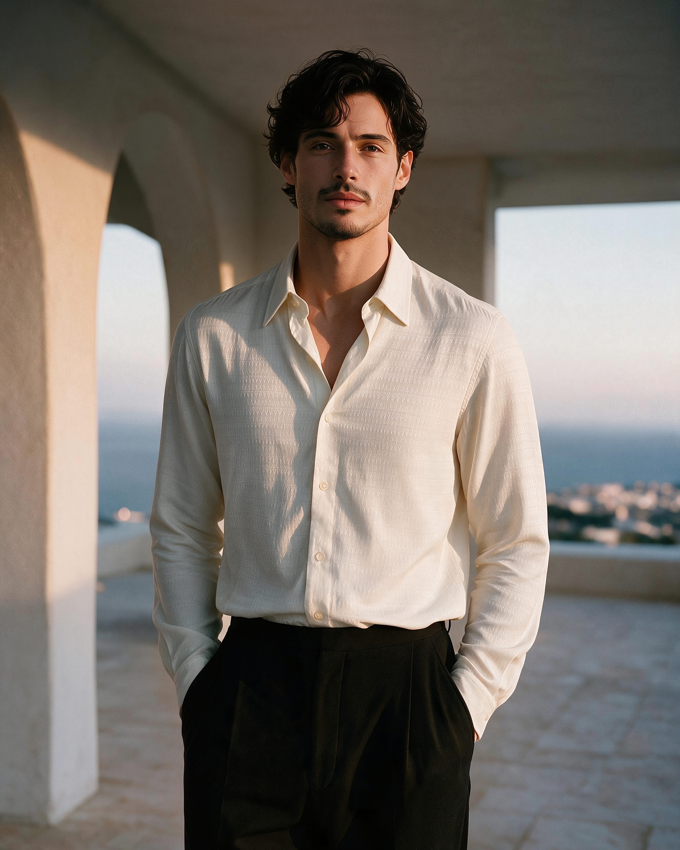Sukoon Silk Shirt - Pearl