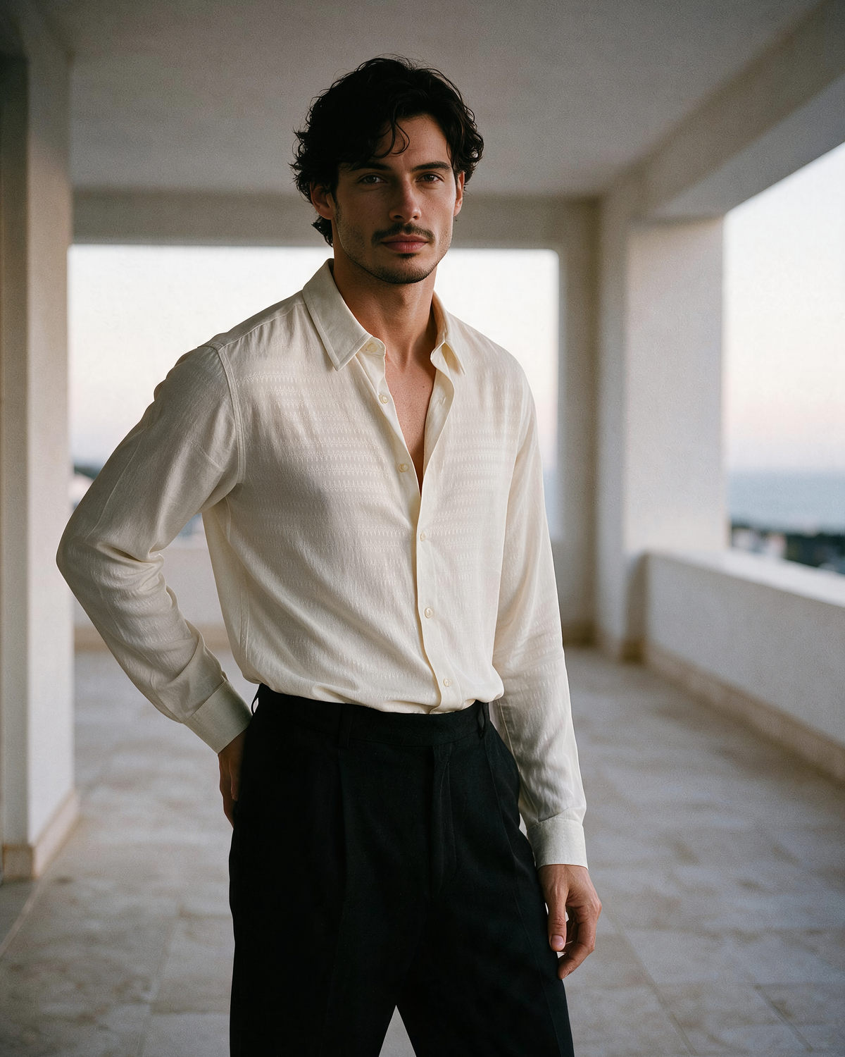 Sukoon Silk Shirt - Pearl