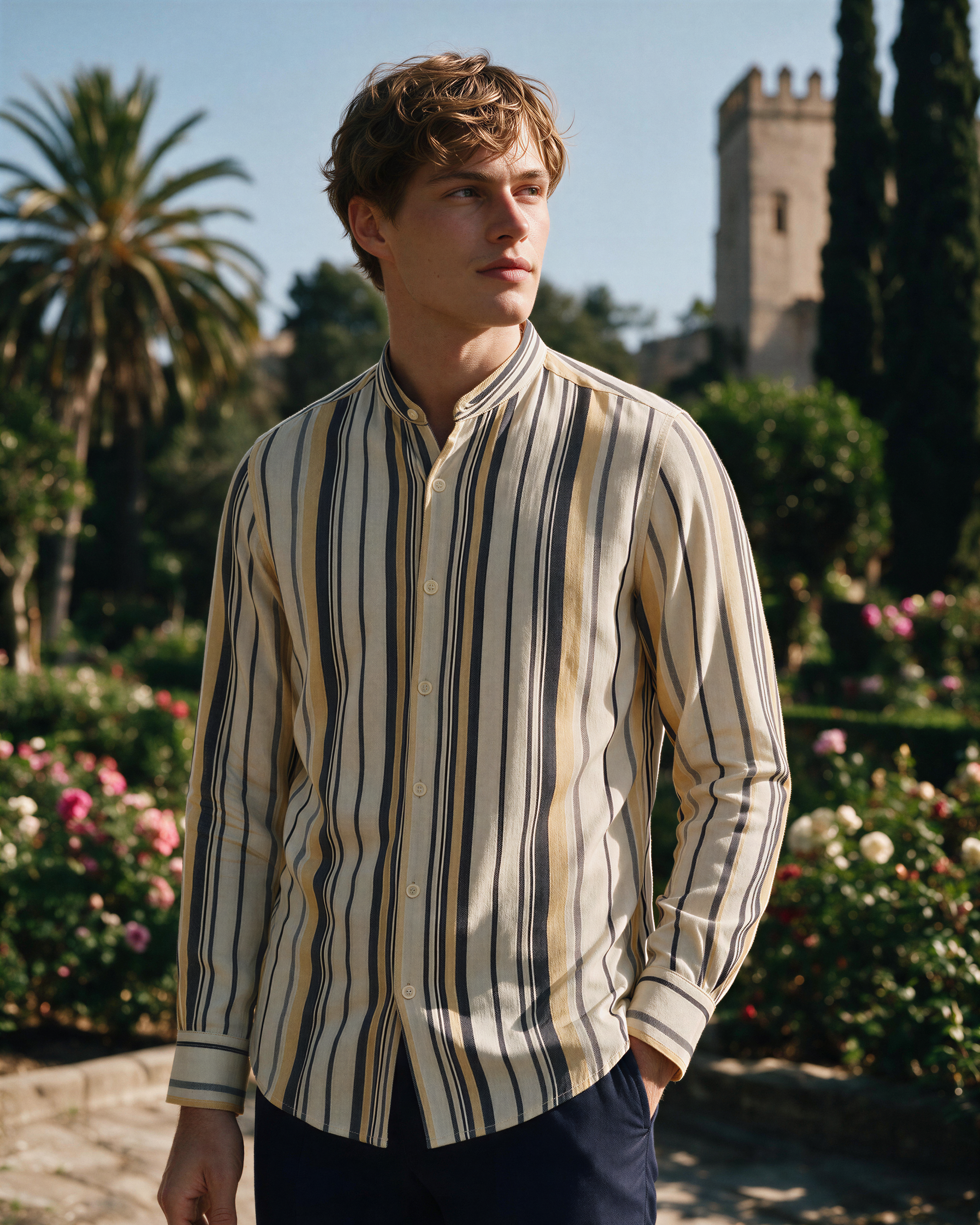 Yaz Kutnu Shirt - Sand
