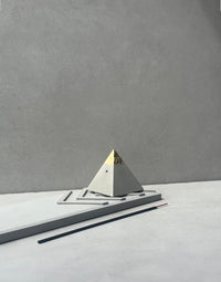 The Pyramidion - Concrete Incense Holder