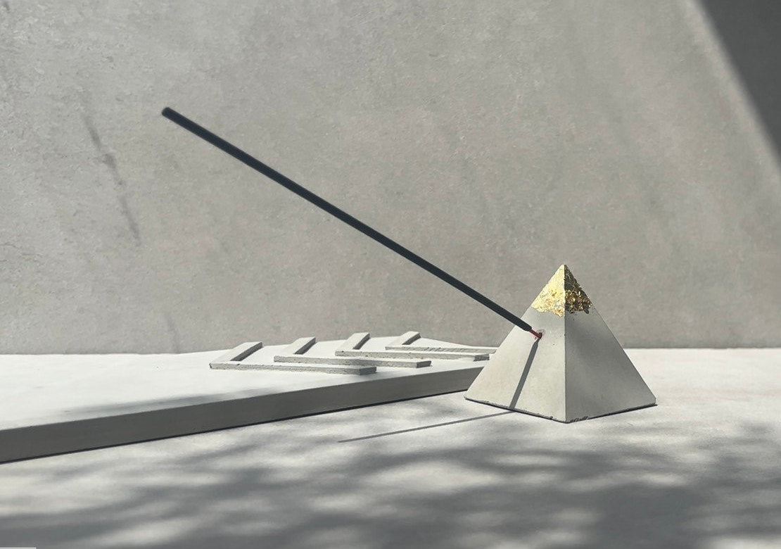 The Pyramidion - Concrete Incense Holder