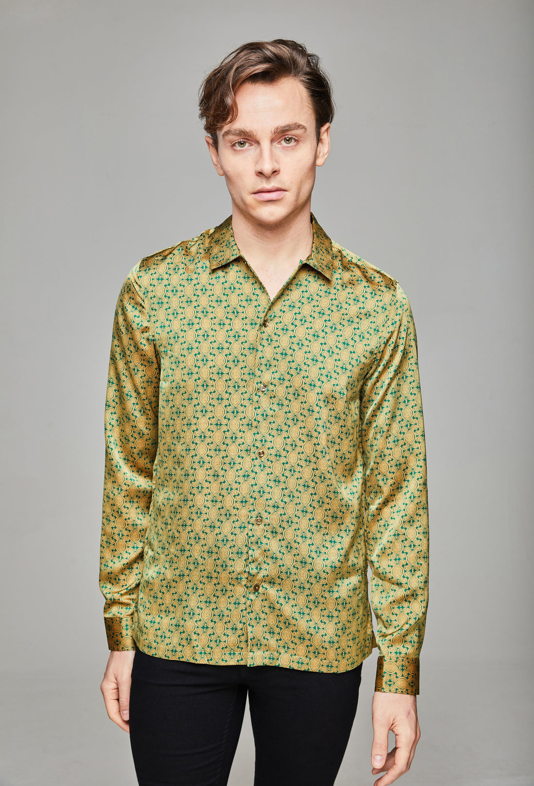 Kanz Silk Shirt - Emerald