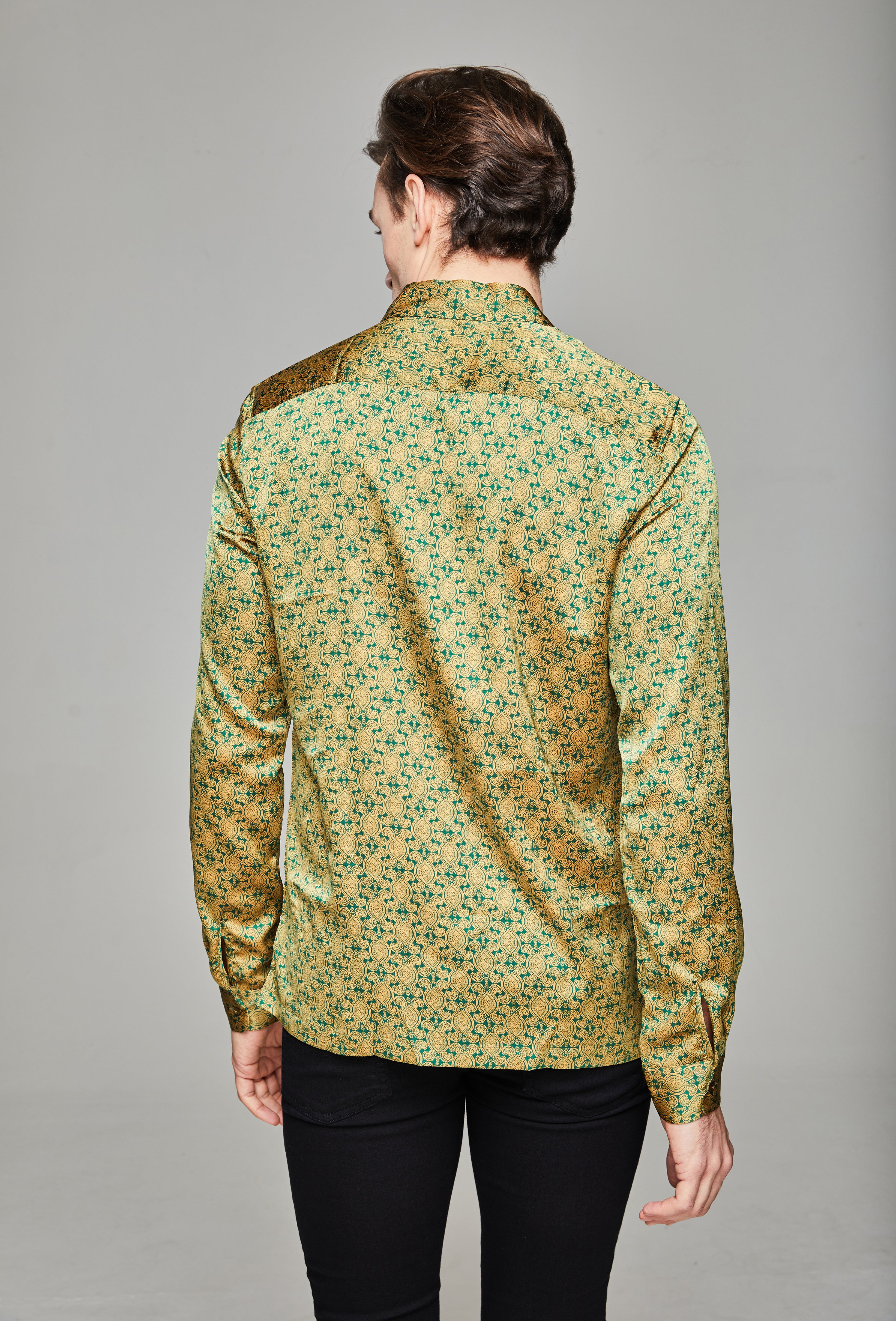 Kanz Silk Shirt - Emerald