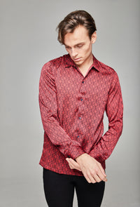 Kanz Silk Shirt - Cayenne