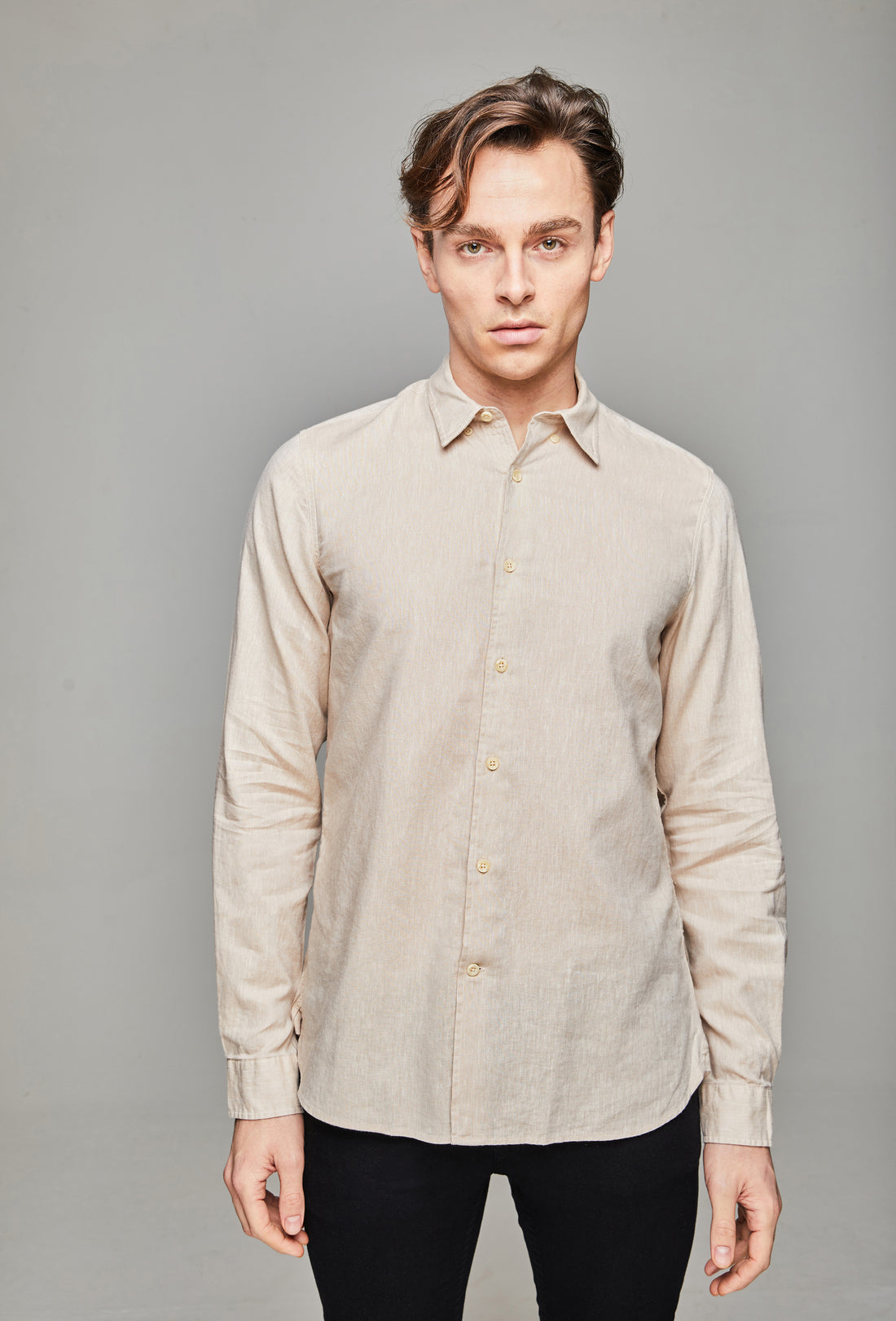 Maksi Linen Shirt - Fawn