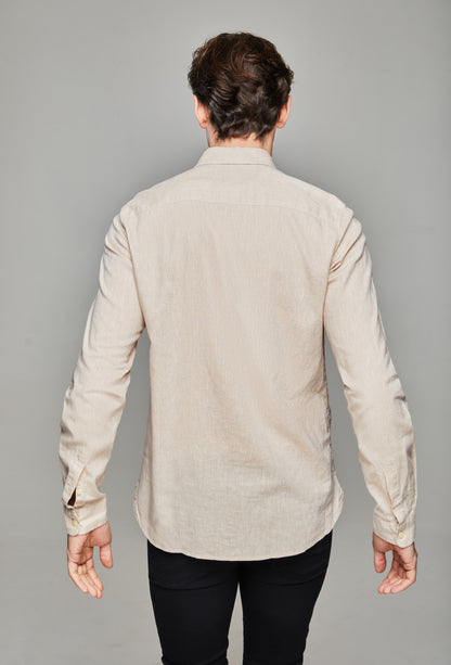 Maksi Linen Shirt - Fawn