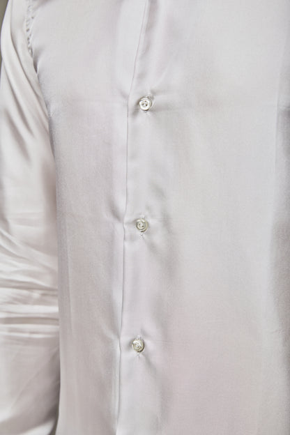 Sahar Silk Shirt - Silver