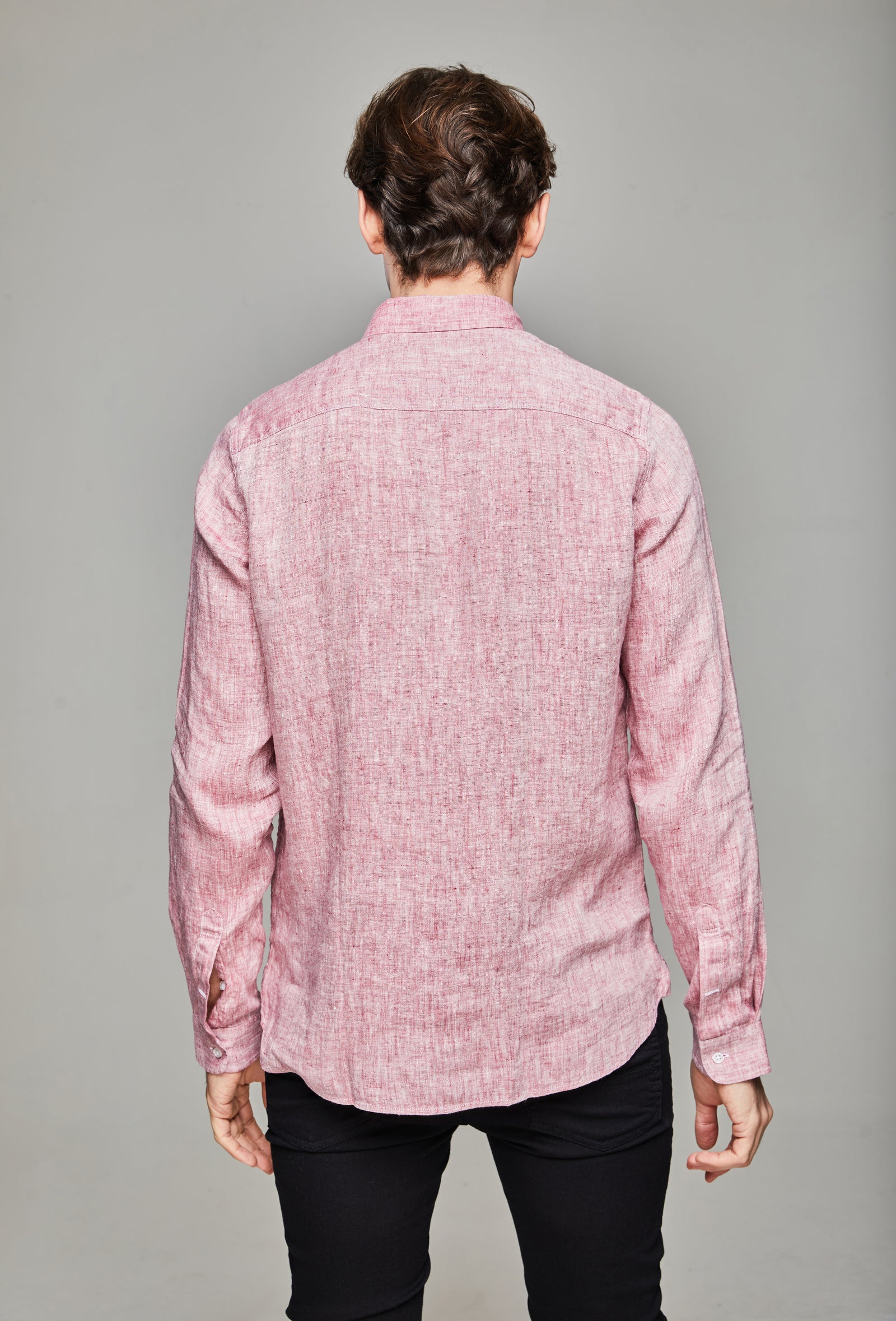 Maksi Linen Shirt - Carmine