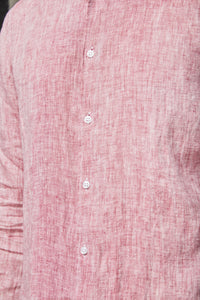 Maksi Linen Shirt - Carmine