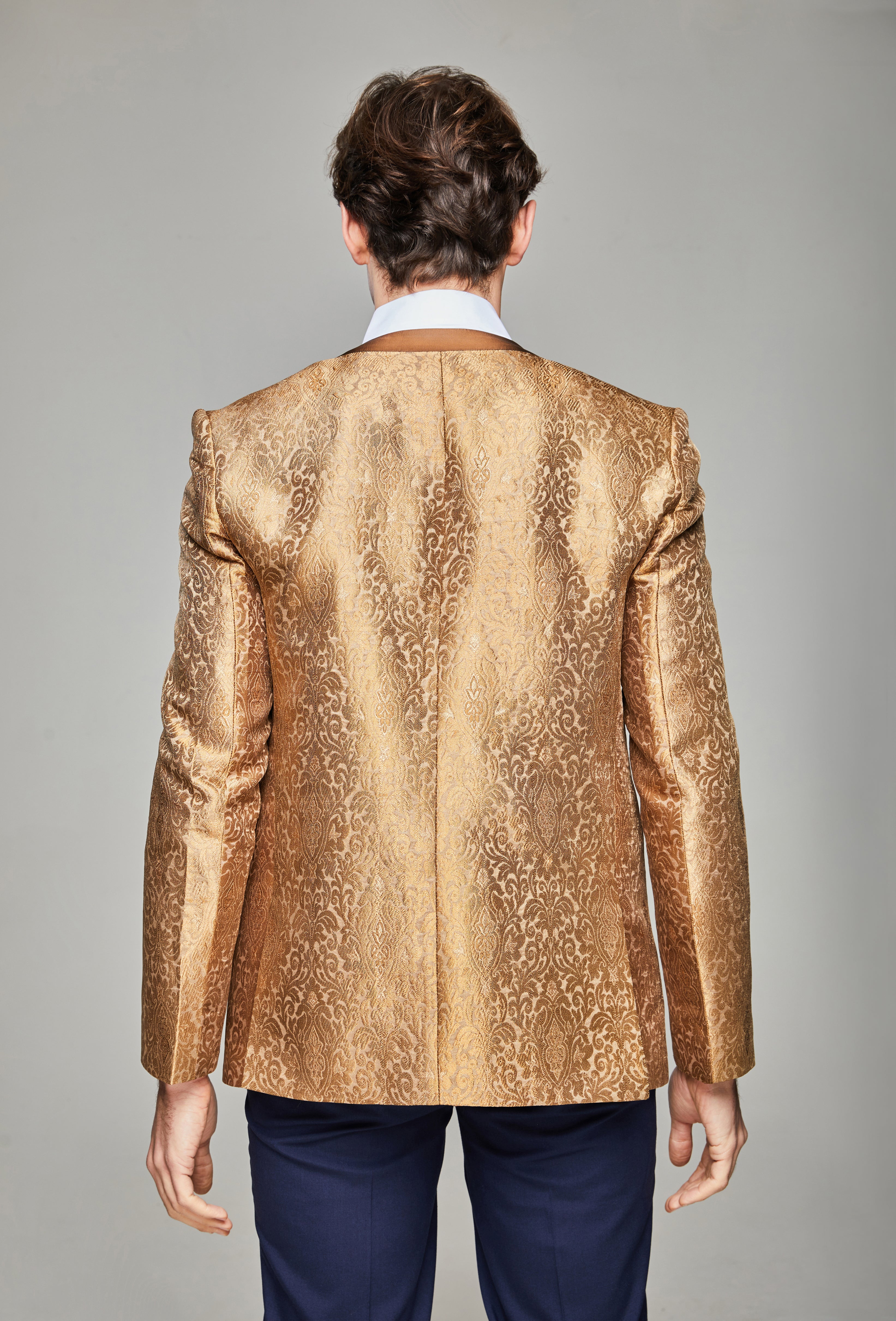 Metallic on sale gold blazer